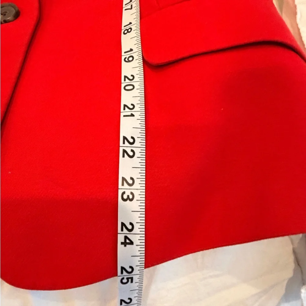 LOFT‎ Red Structured Blazer Jacket Size 12 Tailored Career Classic